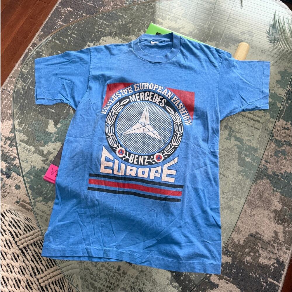 Mercedes Benz Europe 1980's Vintage Bootleg Car Auto Tee